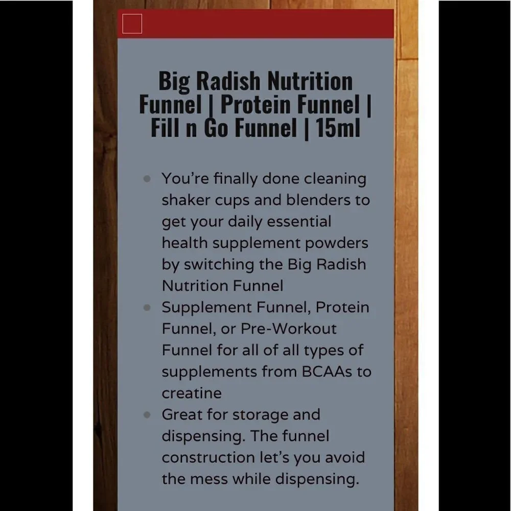 Big Radish Nutrition Protein Funnel Fill n…